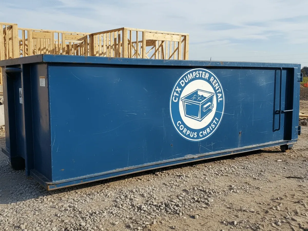 20 Yard Dumpster roll-off container delivered in Corpus Christi, TX