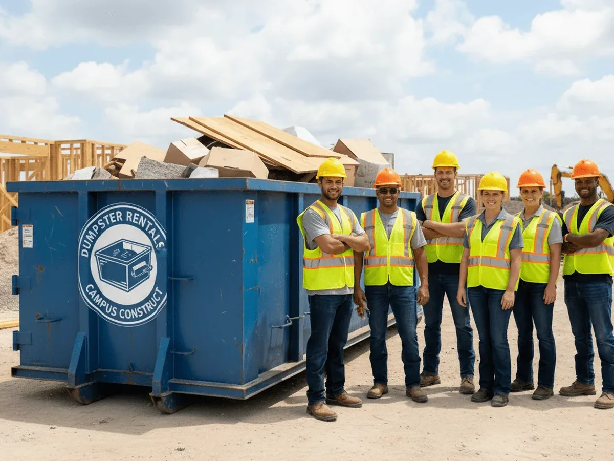 Serving the Coastal Bend CTX Dumpster Rental Corpus Christi container placed in a Corpus Christi driveway